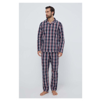 Bavlněné pyžamo Tommy Hilfiger tmavomodrá barva