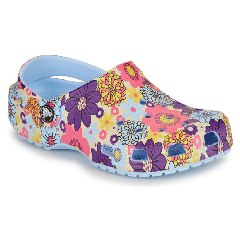 Crocs Classic Retro Floral Clog K Modrá