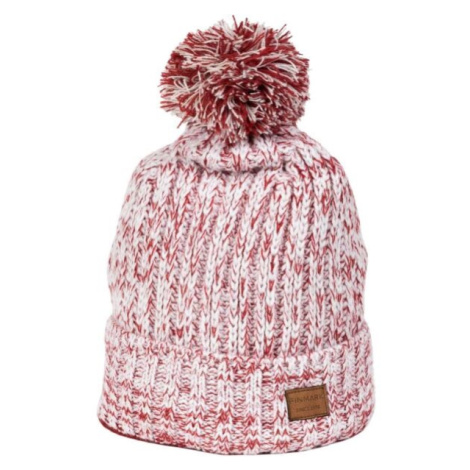 Finmark WINTER HAT Dámská zimní pletená čepice, červená, velikost