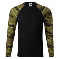 MALFINI Maskáčové tričko s dlouhým rukávem Camouflage LS