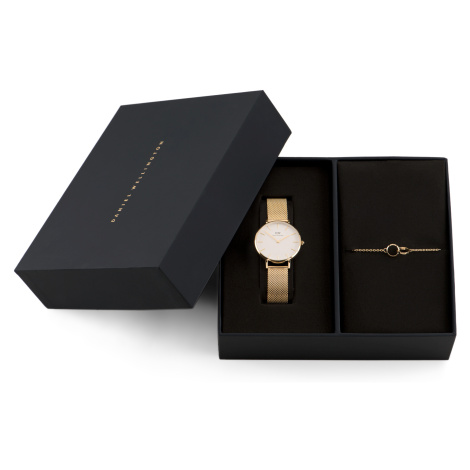 Daniel Wellington SET Combo Petite 32 YG White, Elan Unity Bracelet G 175mm