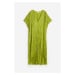 H & M - Plisované tunikové šaty - zelená