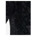 Černé pruhované dámské tričko se vzorem květin Desigual Chapin