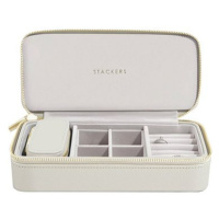Stackers, Cestovní šperkovnice Oatmeal Large Zipped Jewellery Box | krémová