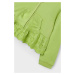 Dětská bavlněná mikina Mayoral zelená barva, s kapucí, hladká