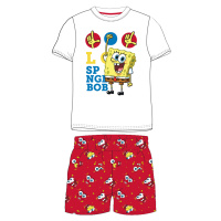 SpongeBob v kalhotách - licence Chlapecké pyžamo - SpongeBob v kalhotách 5204203W, bílá / červen