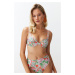 Trendyol Floral Patterned Balcony Push Up Bikini Top