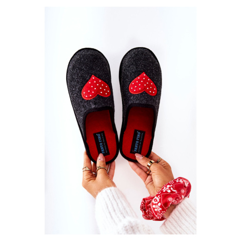 Household slippers Panto Fino II267009 Black-Red Big Star