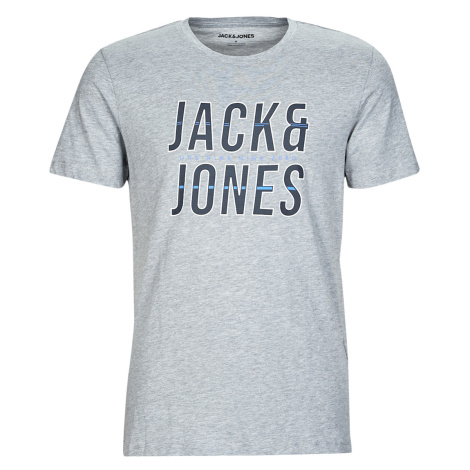 Jack & Jones JJXILO TEE SS CREW NECK Šedá