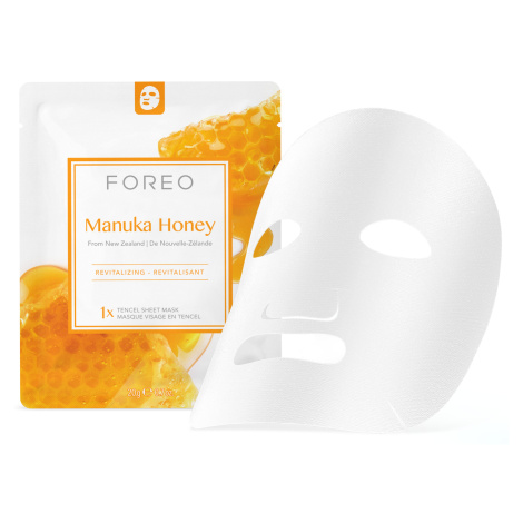 Foreo Oživující plátýnková maska pro zralou pleť Manuka Honey (Revitalizing Sheet Mask) 3 x 20 g