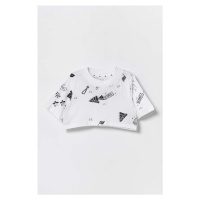 Dětské bavlněné tričko adidas JG BLUV Q3 AOPT bílá barva