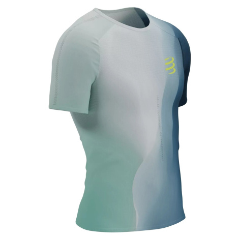 Compressport Performance SS Tshirt M Eggshell Blue/Niagara/Dress Blues Běžecké tričko s krátkým 