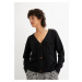 BONPRIX pletený kabátek s kapsami Barva: Černá, Mezinárodní