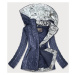Světle modrá dámská bunda s ozdobnými vsadkami (MM50)