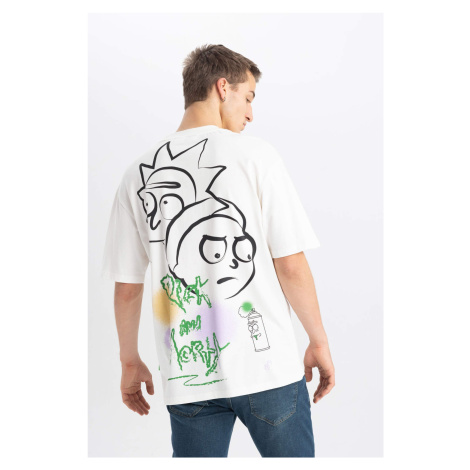 DEFACTO Rick and Morty Comfort Fit Crew Neck Printed T-Shirt