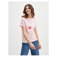 Růžové dámské tričko Converse - Dámské