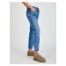 Modré dámské vzorované zkrácené straight fit džíny Pepe Jeans Violet Bandani