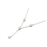 Dámský stříbrný náhrdelník se zirkony 46-50 cm STNAH115F