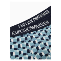 Pánské boxerky 111389 3F504 26642 zelenomodré - Emporio Armani