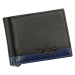 Pánská kožená dolarovka Pierre Cardin v88 TILAK37 9 černá / modrá