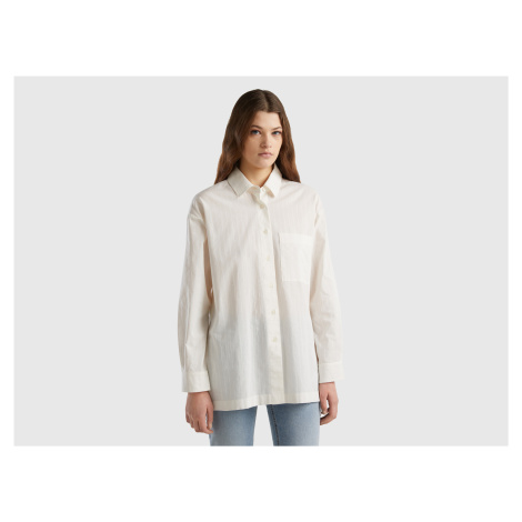 Benetton, Lightweight Oversized Shirt With Slits United Colors of Benetton