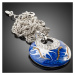 Francesca Petrucci Dámský náhrdelník Luna Blu NH0077 Tmavě modrá 47 cm + 3 cm (prodloužení)