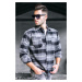 Madmext Anthracite Checked Men's Shirt 5518