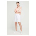 Kraťasy Emporio Armani Underwear dámské, bílá barva, s potiskem, high waist