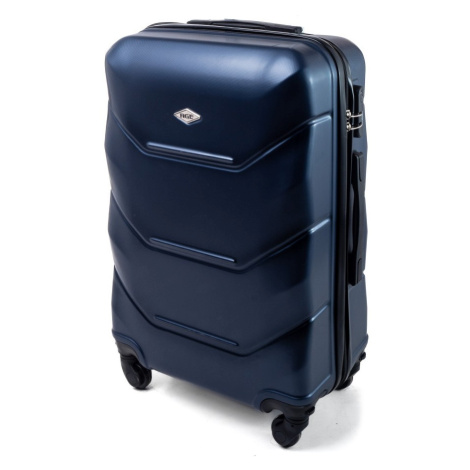 Rogal Tmavě modrá sada 3 luxusních skořepinových kufrů "Luxury" - M (35l), L (65l), XL (100l)