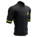 Compressport Trail Postural SS Top Black/Safety Yellow Běžecké tričko s krátkým rukávem