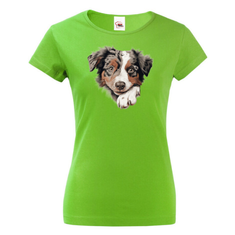 Dámské tričko  Australský ovčák- tričko pro milovníky psů BezvaTriko