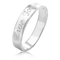 Prsten ze stříbra 925 s vyrytým nápisem Love Forever