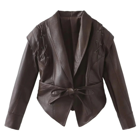 krátká bunda z umělé kožešiny