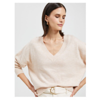 Koton Basic Pletený svetr s výstřihem do V Relax Fit