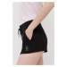 Bavlněné šortky Armani Exchange černá barva, s aplikací, medium waist