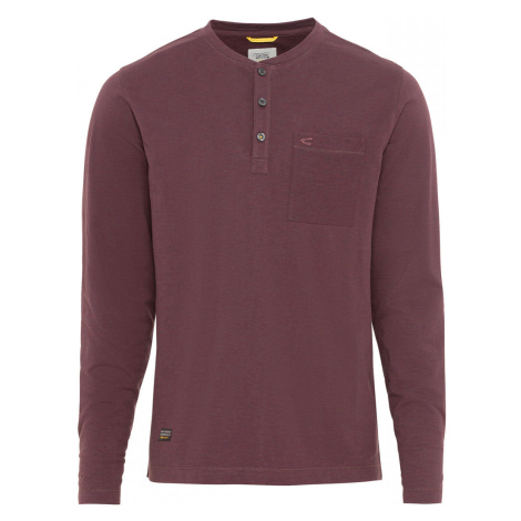 Tričko camel active henley 1/1 arm červená