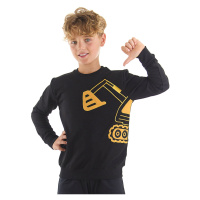 Denokids Scoop Boys Black Sweatshirt