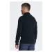 SVETR GANT COTTON PIQUE ZIP CARDIGAN EVENING BLUE