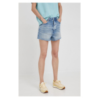 Džínové šortky Mustang High Rise Shorts dámské, hladké, high waist