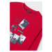 Dětská bavlněná košile s dlouhým rukávem Mayoral červená barva, s potiskem