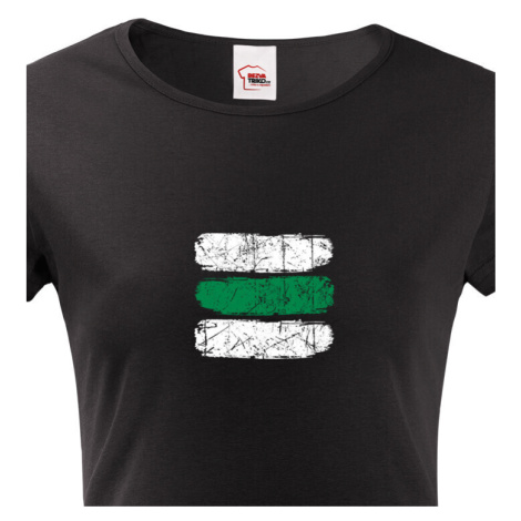 Dámské tričko Turistická značka - zelená - ideální turistické tričko BezvaTriko