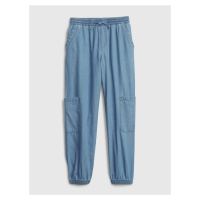 Modré holčičí kalhoty cargo Washwell