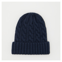 Reserved - Čepice beanie s příměsí vlny - Modrá