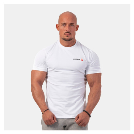 Pánské tričko Minimalist Logo bílé - NEBBIA