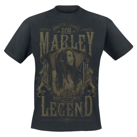 Bob Marley Rebel Legend Tričko černá