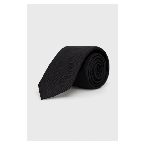 Hedvábná kravata HUGO černá barva Hugo Boss