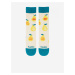 Modro-béžové dámské ponožky s motivem Fusakle Dobrá úroda