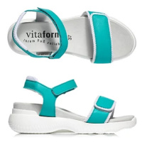 QVC VITAFORM kožené sandály Barva: Zelená