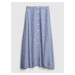 GAP Sukně button-front midi skirt Modrá