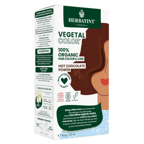 HERBATINT VEGETAL COLOUR Bio rostlinná barva na vlasy HOT CHOCOLATE POWER 100 g